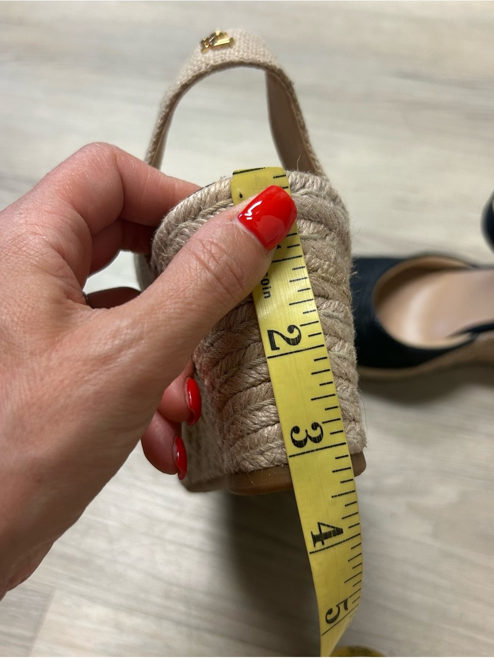Lauren Ralph Lauren Sandals  Espadrille Wedge Women's Sz 8 Black Pearle Coastal - Picture 15 of 16